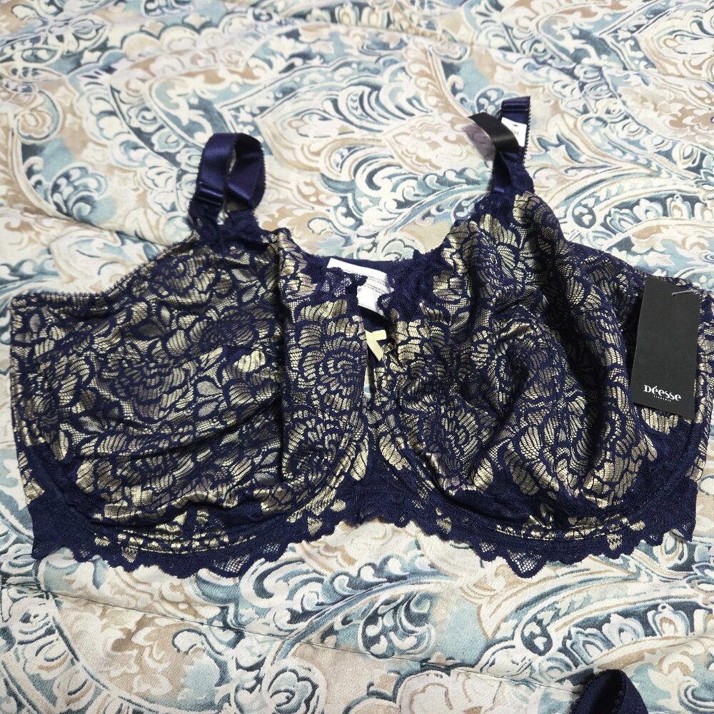 Addition Elle Dessse Navy Bra (size 46H)